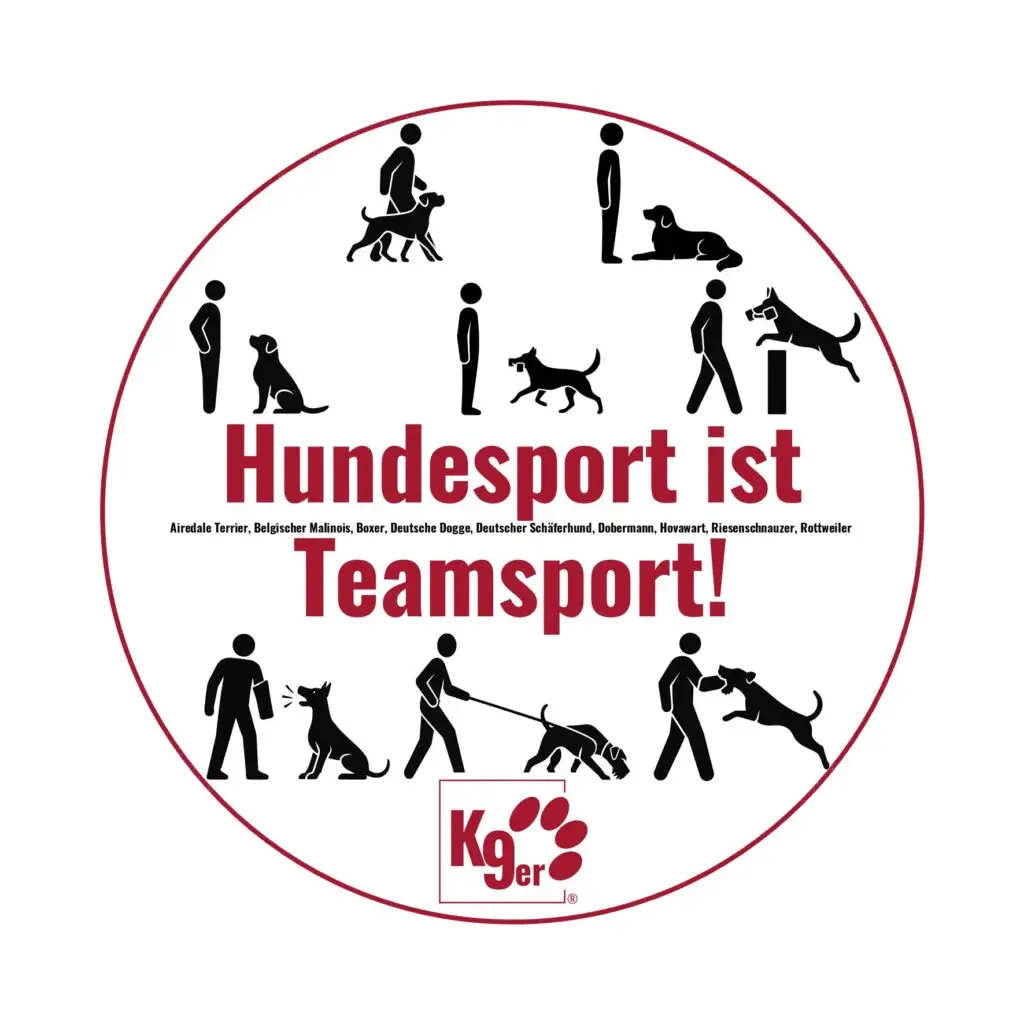 www.k9er.eu - Hundesport ist Teamsport-Aufkleber