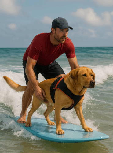 www.Hundesport-ist-Teamsport.de - Dog Surfing