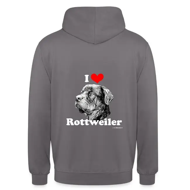 K9er-Kollektion: I love Rottweiler - Farbe: mittelgrau