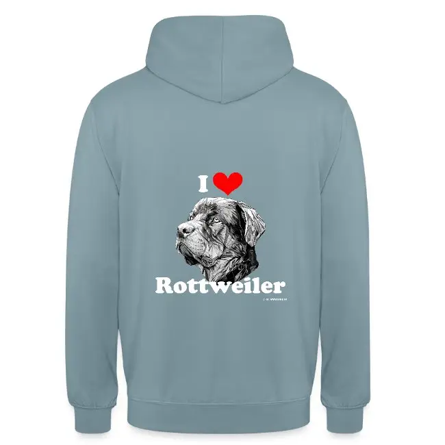 K9er-Kollektion: I love Rottweiler - Farbe: nebelblau