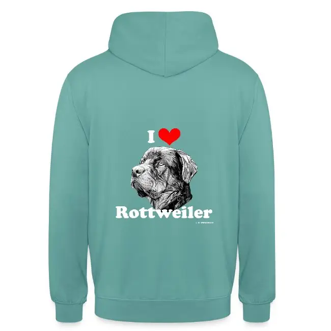 K9er-Kollektion: I love Rottweiler - Farbe: pasteltürkis