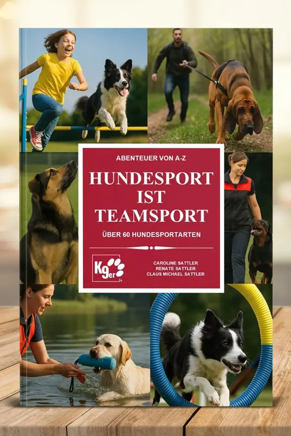 Buch "Hundesport ist Teamsport" - Coveransicht auf Tisch