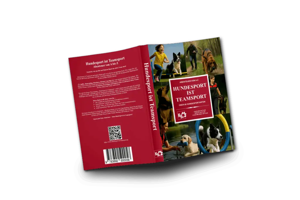 Buch "Hundesport ist Teamsport" - aufgeschlagen freigestellt