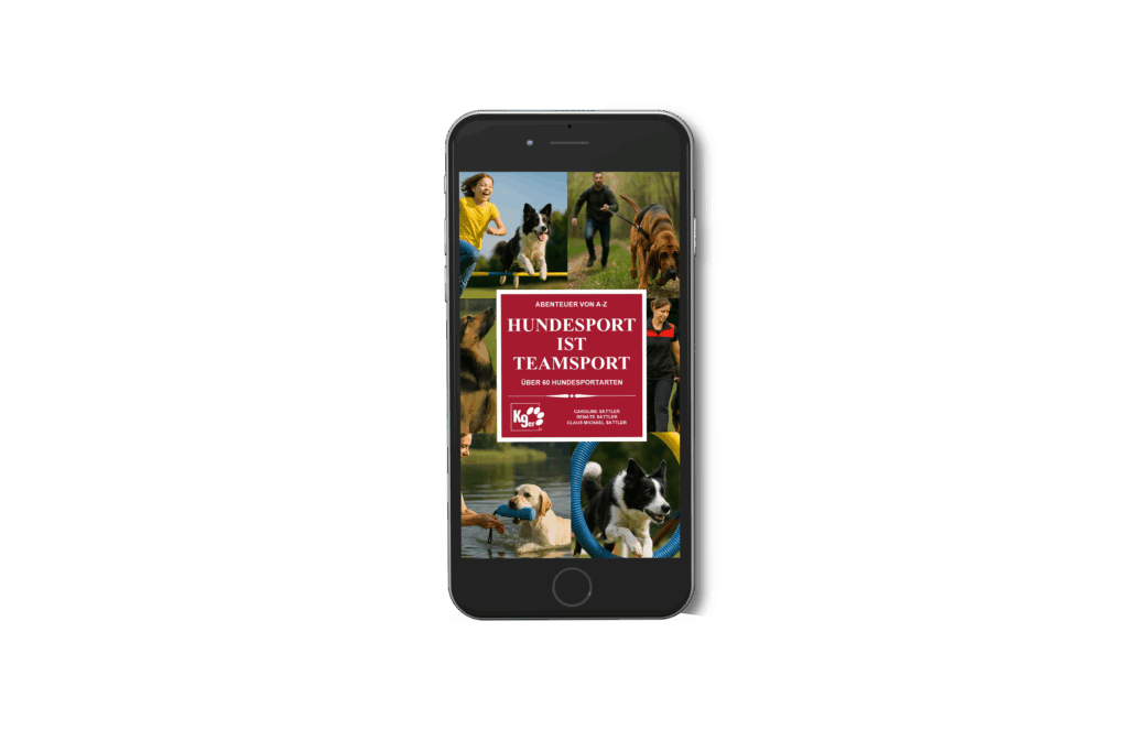 Buch "Hundesport ist Teamsport" - eBook Smartphone freigestellt