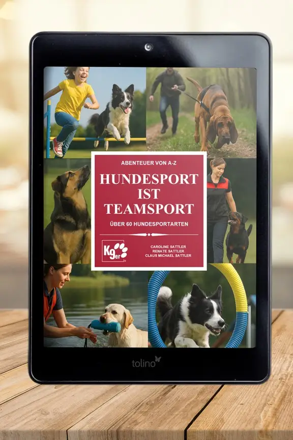 Buch "Hundesport ist Teamsport" - eBook Tolino auf Tisch