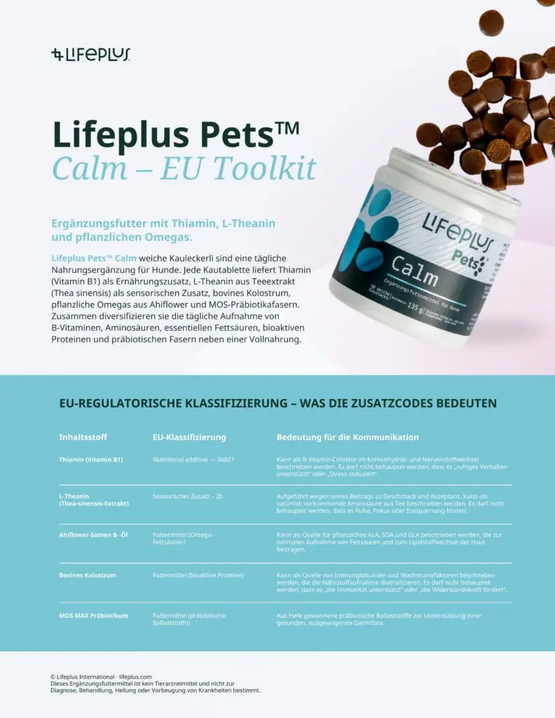www.k9er.eu - de lifeplus pets toolkit calm